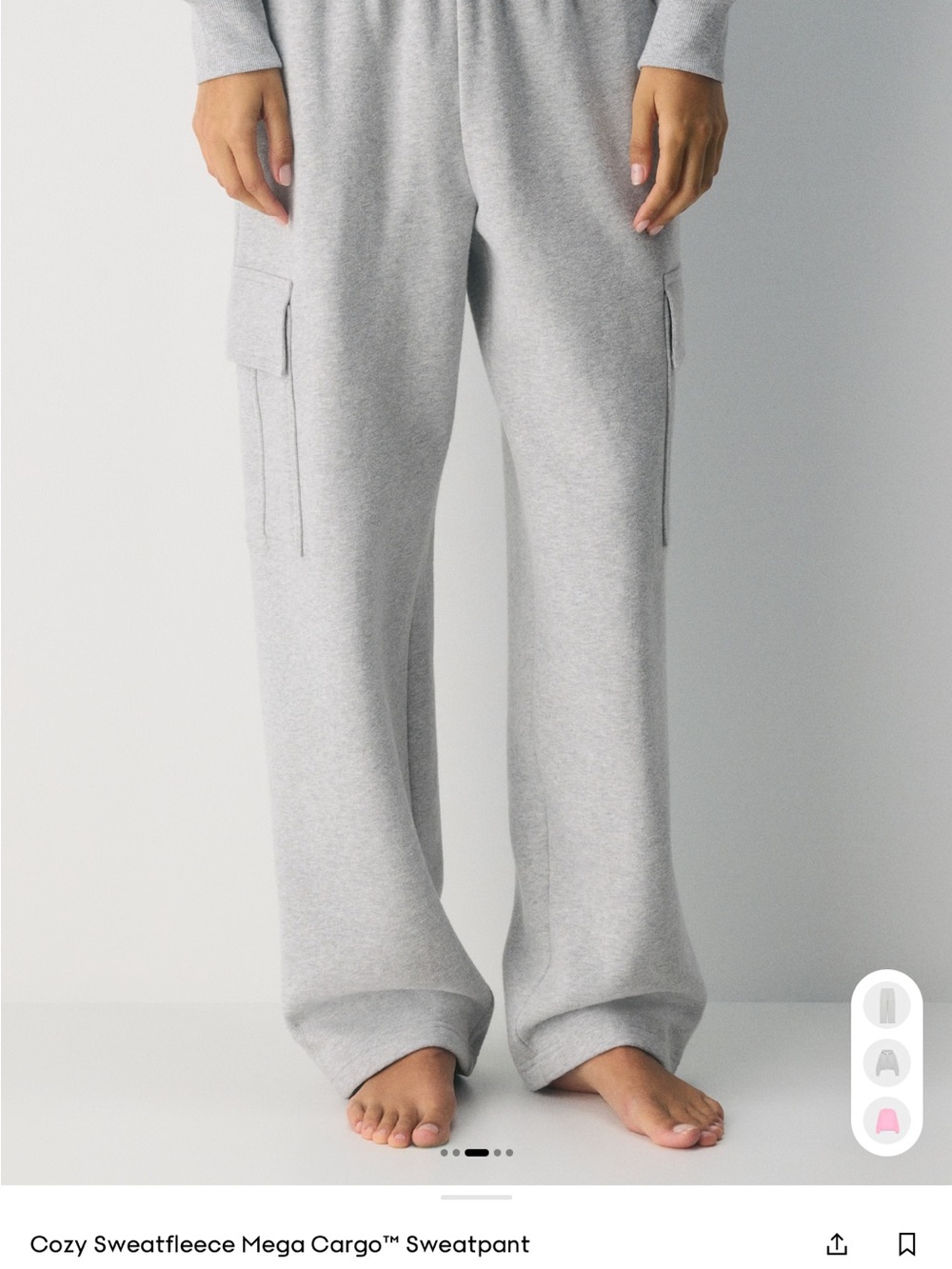 TNA Cargo Sweatpants - Light Gray